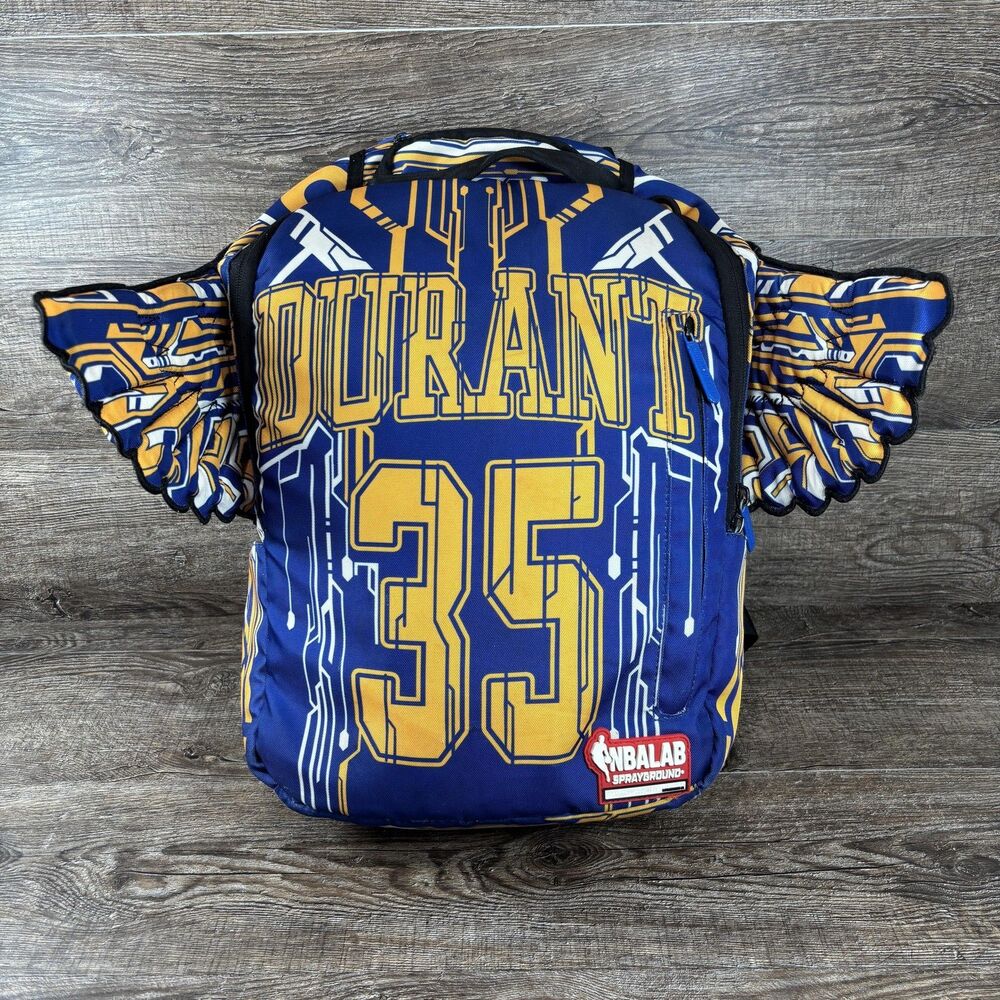 Golden State Warriors Kevin Durant Backpack Blue NBA Sprayground Limited Edition